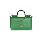 Dolce & Gabbana DG Logo Grainy Leather Top Handle Crossbody Bag